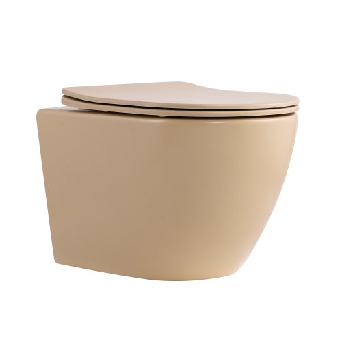 Унитаз подвесной Robin Ultra Quiet 490×365×325 мм, Beige, с сиденьем Slim Duroplast / Soft-close / Quick Release QT13332381АSSB Qtap Купить Унитаз подвесной Robin Ultra Quiet 490×365×325 мм, Beige, с сиденьем Slim Duroplast / Soft-close / Quick Release QT13332381АSSB Qtap в Киеве vannaja.kiev.ua