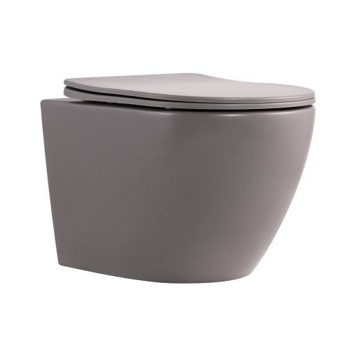 Унитаз подвесной Robin Ultra Quiet 490×365×325 мм, Stone Grey, с сиденьем Slim Duroplast / Soft-close / Quick Release QT13332381АSSG Qtap Купить Унитаз подвесной Robin Ultra Quiet 490×365×325 мм, Stone Grey, с сиденьем Slim Duroplast / Soft-close / Quick Release QT13332381АSSG Qtap в Киеве vannaja.kiev.ua