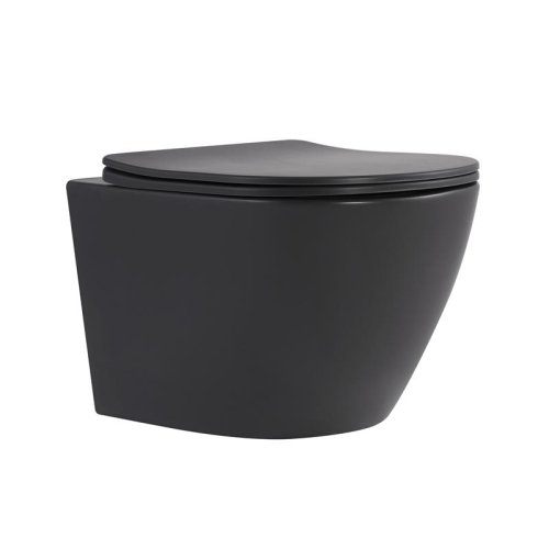 Унітаз підвісний Robin Ultra Quiet 490×365×325 мм, Anthracite, з сидінням Slim Duroplast / Soft-close / Quick Release QT13332381АSAN Qtap Купити Унітаз підвісний Robin Ultra Quiet 490×365×325 мм, Anthracite, з сидінням Slim Duroplast / Soft-close / Quick Release QT13332381АSAN Qtap в Києві vannaja.kiev.ua