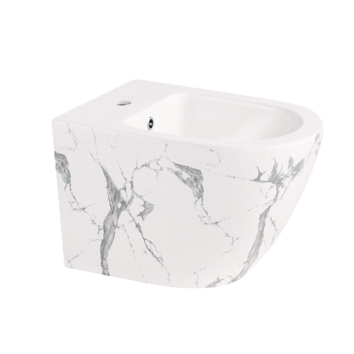 Біде підвісне Qtap Robin 515x370x350 мм, Marble QT13551381GMR Купити Біде підвісне Qtap Robin 515x370x350 мм, Marble QT13551381GMR в Києві vannaja.kiev.ua