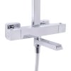 Купить Душевая система универсальная Qtap Sloup термостатическая на три потребителя (с изливом) QTSLO51103OC48217 Chrome в Киеве vannaja.kiev.ua