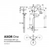 Купити чорна матова душова стійка Axor One 48790670 зовнішня із прихованим підведенням води  в Києві vannaja.kiev.ua