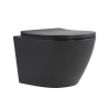 Купить Унитаз подвесной Qtap Robin Ultra Quiet 520×365×340 мм, Anthracite, с сиденьем Slim Duroplast / Soft-close / Quick Release QTROB26AN48995 в Киеве vannaja.kiev.ua