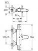 Купить Купить Смеситель для ванны термостат Grohe Grohtherm 800 хром 34567000 + 27389002 Душевая стойка для душа Grohe Tempesta System 200 хром в Киеве vannaja.kiev.ua