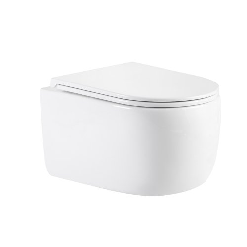 Купити Унітаз підвісний Qtap Taurus Ultra Quiet 515×360×350 мм, White, з сидінням Slim Duroplast / Soft-close / Quick Release QTTAU26W49116 в Києві vannaja.kiev.ua