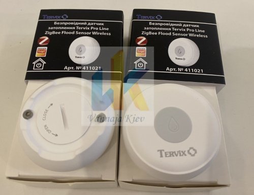 Купить Датчик протечки воды беспроводной Tervix 411021 Pro Line ZigBee Flood Sensor Wireless против затопления в Киеве vannaja.kiev.ua