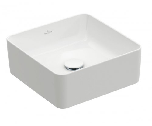 Купить Квадратная накладная раковина в Киеве Villeroy&Boch 4A213801 Умывальник Collaro 38 на 38 см высота 145 мм в Киеве vannaja.kiev.ua
