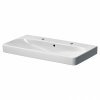 Купить Умывальник с 2 отверстиями под смеситель Geberit 500.252.01.1 Smyle Square 90 см 500252011 в Киеве vannaja.kiev.ua