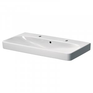Купить Умывальник с 2 отверстиями под смеситель Geberit 500.252.01.1 Smyle Square 90 см 500252011 в Киеве vannaja.kiev.ua