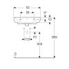 Купить Умывальник подвесной Geberit Selnova Square 55 x 44 x 17.5 см, с отверстием под смеситель, белый (500.290.01.7) в Киеве vannaja.kiev.ua