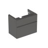 Купить тумба для ванной комнаты Geberit 500.353.JK.1 Smyle Square 73.4 см с двумя ящиками, черный матовый (лава) 500353JK1 в Киеве vannaja.kiev.ua