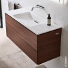 Купить Шкафчик для умывальника Geberit ONE 90 см 500.385.00.1 черный орех 500385001 настенная тумбочка в ванную в Киеве vannaja.kiev.ua