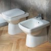 Купить Качественное биде пристенное напольное Geberit Selnova Square 500.483.01.1 белое 500483011 в Киеве vannaja.kiev.ua
