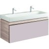 Купить GEBERIT 500.566.JI.1 Citterio 500566JI1 Тумба для раковины 120 см корпус: светлый дуб; фасад: стеклянная панель серо-коричневого цвета в Киеве vannaja.kiev.ua