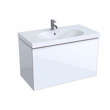 Купити Geberit 500.612.01.2 Тумбочка для раковини 90 см 500612012 лакований ультра-глянсовий білий Acanto в Києві vannaja.kiev.ua