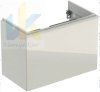 Купити Тумба для умивальника 75 см Geberit 500.615.JL.2 Acanto з одним висувним ящиком: корпус: лакований матовий / пісочно-сірий, фасад: пісочно-сіре скло в Києві vannaja.kiev.ua