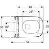 Купить популярный подвесной унитаз Geberit 500.685.00.2 Smyle Square 500685002 безободковая чаша с микролифтом сиденьем - крышкой Белый в Киеве vannaja.kiev.ua