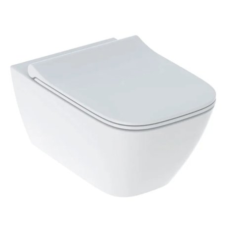 Купить популярный подвесной унитаз Geberit 500.685.00.2 Smyle Square 500685002 безободковая чаша с микролифтом сиденьем - крышкой Белый в Киеве vannaja.kiev.ua