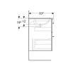 Купити чорна матова тумба у ванну 80 см 501.209.00.1 Geberit Selnova Square slim rim з двома ящиками для умивальника 501209001 в Києві vannaja.kiev.ua