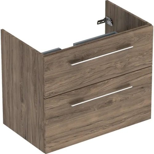 Купить Шкаф для встраиваемого умывальника Geberit Selnova Square slim rim, с двумя ящиками, орех темный (501.210.00.1) в Киеве vannaja.kiev.ua