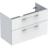 Купить Шкаф для встраиваемого умывальника Geberit Selnova Square slim rim, с двумя ящиками, белый (501.212.00.1) в Киеве vannaja.kiev.ua