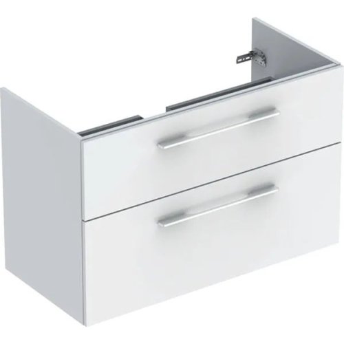 Купить Шкаф для встраиваемого умывальника Geberit Selnova Square slim rim, с двумя ящиками, белый (501.212.00.1) в Киеве vannaja.kiev.ua