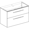 Купить Шкаф для встраиваемого умывальника Geberit Selnova Square slim rim, с двумя ящиками, белый (501.212.00.1) в Киеве vannaja.kiev.ua