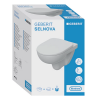 Купить унитаз для инсталляции geberit 501.751.00.1 подвесной Selnova Rimfree с сиденьем крышкой SoftClose, QuickFix 53см Белый 501751001  в Киеве vannaja.kiev.ua