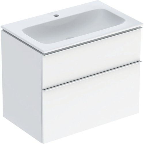 Купить Комплект Geberit iCon slim rim, умывальник со шкафчиком (2 ящ.) B=75см, H=63см, T=48см, белый (502.336.01.2) в Киеве vannaja.kiev.ua