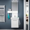 Купити тумба умивальник 45 x 32 см Комплект Geberit 502.746.00.1 Selnova Square 1 двері L/R, глянсовий білий 502746001 в Києві vannaja.kiev.ua