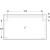 Купить Geberit Option Зеркало с LED подсветкой сверху 120 х 70 см против запотевания 502.810.00.1 Алюминий 502810001 в Киеве vannaja.kiev.ua