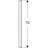 Купить Зеркало ванна против запотевания 80х70 см с LED подсветкой Geberit Option Basic Square 502.807.00.1, алюминий 502807001 в Киеве vannaja.kiev.ua