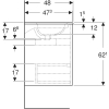 Комплект мебели для ванной 60 см Geberit (504.138.00.1) Selnova Square Slim (тумба белая матовая + умывальник), 504138001 Купить Комплект мебели для ванной 60 см Geberit (504.138.00.1) Selnova Square Slim (тумба белая матовая + умывальник), 504138001 в Киеве vannaja.kiev.ua