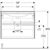 Умывальник с тонким бортиком + шкафчик на 2 ящика 80 см Geberit (504.139.DB.1) Selnova Square, песочно-серый матовый (бежевый) 504139DB1 Купить Умывальник с тонким бортиком + шкафчик на 2 ящика 80 см Geberit (504.139.DB.1) Selnova Square, песочно-серый матовый (бежевый) 504139DB1 в Киеве vannaja.kiev.ua