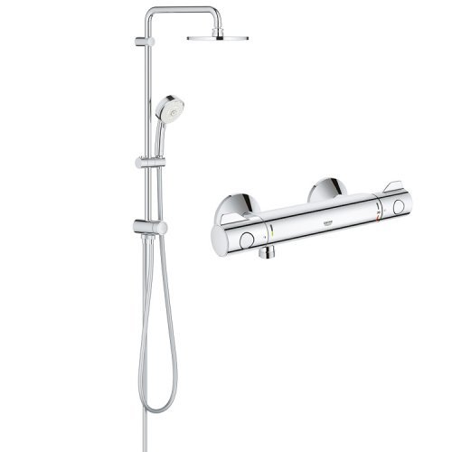 Купить Купить недорого 27394002 + 34558000 Душевая система Grohe New Tempesta Cosmopolitan хром с термостатом Grohe Grohtherm 800 в Киеве vannaja.kiev.ua