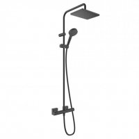 Черная матовая воронка для душа Hansgrohe Pulsify Select 24302670 Душевой набор со шлангом и держателем 105 3jet Relaxation
