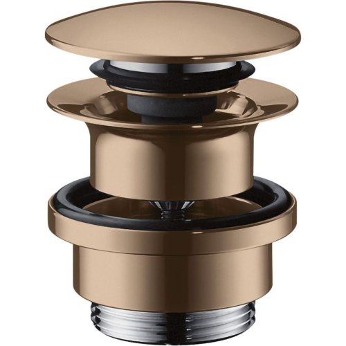Купить Донный клапан для умывальников с переливом AXOR push-open, Polished Red Gold (51300300) в Киеве vannaja.kiev.ua