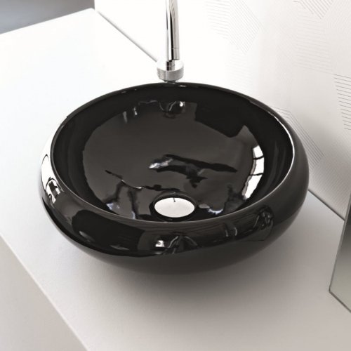 Керамическая раковина 43 см Artceram Tao, black glossy (TOL001 03; 00) Купить Керамическая раковина 43 см Artceram Tao, black glossy (TOL001 03; 00) в Киеве vannaja.kiev.ua