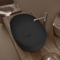 Hansgrohe 72580670 Rebris S Смеситель для раковины 240 CoolStart однорычажный со сливным гарнитуром Матовый черный