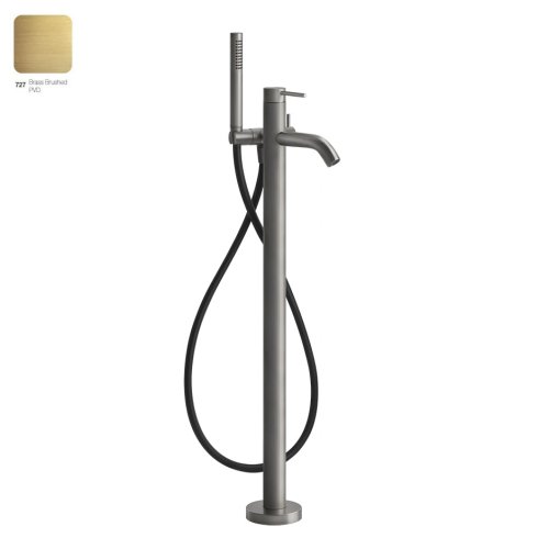 Золотой смеситель для ванны напольный 54028-727 Gessi 316 наружная часть, с душевой лейкой, Brass Brushed PVD 54028727 Купить Золотой смеситель для ванны напольный 54028-727 Gessi 316 наружная часть, с душевой лейкой, Brass Brushed PVD 54028727 в Киеве vannaja.kiev.ua