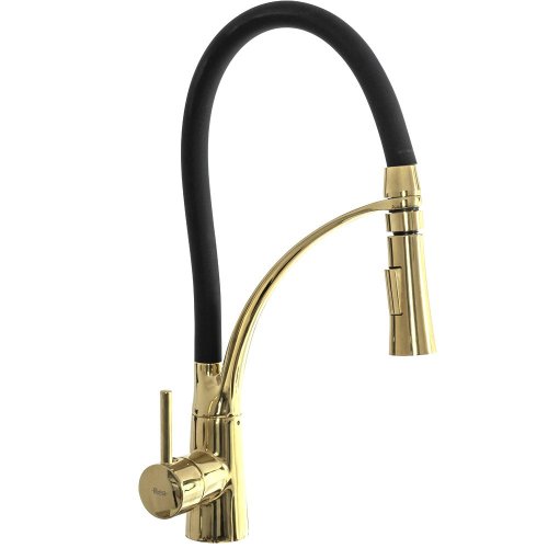 Смеситель для кухни REA GASPAR BLACK GOLD золотой высокий Купить Смеситель для кухни REA GASPAR BLACK GOLD золотой высокий в Киеве vannaja.kiev.ua