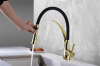 Смеситель для кухни REA GASPAR BLACK GOLD золотой высокий Купить Смеситель для кухни REA GASPAR BLACK GOLD золотой высокий в Киеве vannaja.kiev.ua