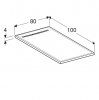 Geberit 550.272.00.2 Sestra Душовий піддон 1000x800 мм графіт 550272002 Купити Geberit 550.272.00.2 Sestra Душовий піддон 1000x800 мм графіт 550272002 в Києві vannaja.kiev.ua