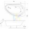 Купить Ванна акриловая Kolo 5533000 Supero ассиметрична 145×85 см права белая в Киеве vannaja.kiev.ua