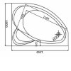 Купити ванна з сидінням 150x100 см Kolo Supero 5536000 асиметрична Права + ніжки в Києві vannaja.kiev.ua