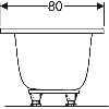 Купити Ванна для двох людей 180 см Geberit 554.124.01.1 TAWA Duo 554124011 прямокутна 180 х 80 см slim rim центральний злив + ніжки в Києві vannaja.kiev.ua