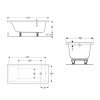 Купить самая надежная ванна акриловая 150х70 см Geberit 554.381.01.1 Selnova Square с ножками белая 554381011 в Киеве vannaja.kiev.ua