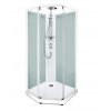Купити Купити Фінську душову кабіну Ido Showerama 10-5 558.113.00.1 Comfort 558113001 П'ятикутна 90 * 90см білий, прозоре скло / матове скло в Києві vannaja.kiev.ua