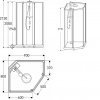Купити Душова кабіна 90х80 см Ido 558.235.00.1 Showerama 10-5 Comfort  558235001 п'ятикутна профіль білий прозоре скло в Києві vannaja.kiev.ua