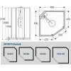 Купити Продаж Фінських душових Кабін ІДО 558.475.00.1 IDO Showerama 10-5 Comfort 100х100 (Профіль - білий, скло - прозоре / матове) 558475001 в Києві vannaja.kiev.ua